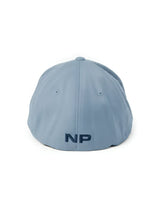 Light blue stretch-fit snout cap 3.0 baseball cap shown from the back with embroidered np logo