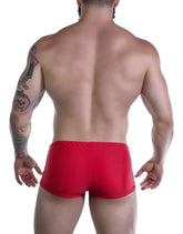 Sportivo square cut red athletic briefs made of breathable fabric designed for active sports use