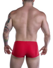 Sportivo square cut red athletic briefs made of breathable fabric designed for active sports use