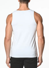 DÉBARDEUR EN MAILLOT EXTENSIBLE UNI