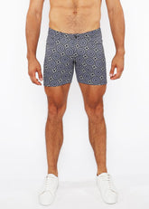 PRINTED STRETCH KNIT SHORT