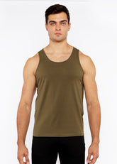 CIRCLE SPINE LASER CUT STRETCH JERSEY TANK