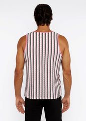 STRIPES OPEN KNIT TANK