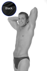 Black starwear lynx bikini swimwear briefs in size s shown from the back for stylish beach use
