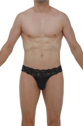 Thong Plessis Lace Black