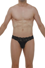 Thong Plessis Lace Black