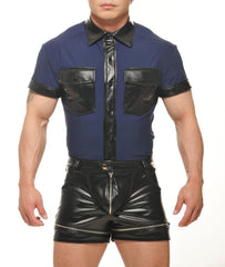 STUD Wear It Proud Corpoal Officer Muscle Top - Navy/Black