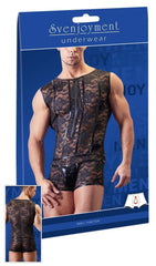 Svenjoyment Lace Zipper Bodysuit Black 2150298 Size S