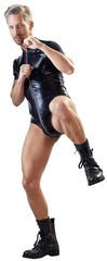 Svenjoyment Wetlook Zipper Bodysuit Black 2150360 Size XL