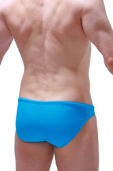 Swim brief pauniat vivid blue with bright blue color smooth form-fitting fabric for swimming use
