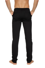 Black tactical urban at home dress pant yoga pant with slim fit elastic waistband and ribbed cuffs for comfort