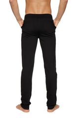 Black tactical urban at home dress pant yoga pant with slim fit elastic waistband and ribbed cuffs for comfort