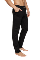 Black tactical urban at home dress pant yoga pant with slim relaxed fit and button closure at the waist