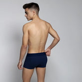 Thancute basic trunk boxer brief underwear navy cotton briefs in size l with a comfortable fit