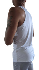 White sleeveless tank top the perfect tank with smooth lightweight fabric and subtle side seam detailing
