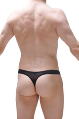 Black sheer mesh thong thong andlau ascan showing delicate see-through fabric and minimalist design