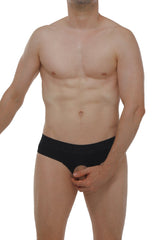 Black PetitQ thong Anjouin made of soft breathable fabric ideal for comfortable everyday wear