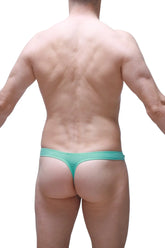 Teal-colored thong dome bamboo green with smooth stretchy fabric finish ideal for comfortable everyday wear