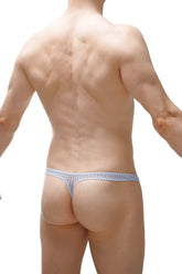 Light blue perforated thong with a snug form-fitting design from Thong Dome Durtol Sky Blue collection