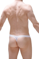 White thong briefs with a smooth form-fitting design from thong dome plum white collection
