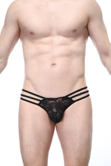 PetitQ Thong Acy Lace Black
