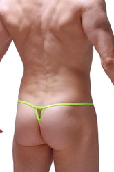 Neon green thong Migny with thin seamless design made for comfortable everyday wear