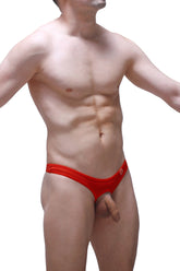 String Ouvert Cuens Prune Rouge