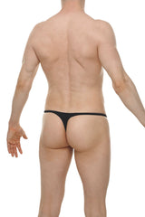Black thong Plellis Skine with a simple sleek design shown from the back side for comfortable everyday wear