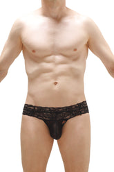 Tanga Plessis Spitze Schwarz