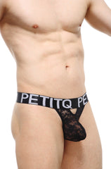 PetitQ Thong Rouy Lace Black