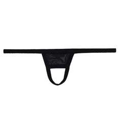 Black thong u-station ball holder u0011-001 with a glossy transparent front panel for secure support