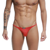 Red u-station thong bikini with a snug form-fitting design from u-station me bikini red u0032-600