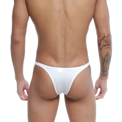 White form-fitting thong bikini made of smooth stretchy fabric u-station dream bikini white u0002-100 back view