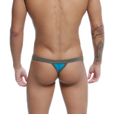 A sleek turquoise and gray u station frisathong with minimalist design and comfortable fabric for everyday wear
