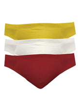 Ug contour french brief 3-pack of solid yellow white and red cotton briefs for comfortable everyday wear