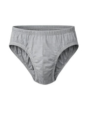 Gray heathered cotton briefs with soft elastic waistband and subtle seam detailing by Undergear Contour Basic Brief