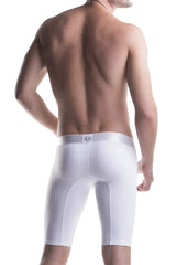 White unico 1200100300 boxer briefs made of cristallino microfiber with a sleek fit and subtle waistband logo