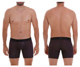 Unico 22110100203 Astros black boxer briefs with subtle light dot pattern and solid black waistband for comfortable wear