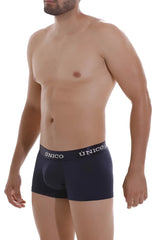 Dark navy blue unico 22120100102 profundo a22 trunks with white logo band in dark blue briefs color 82