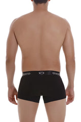 Black unico 22120100103 intenso a22 trunks boxer briefs with white logo band designed for comfortable everyday wear