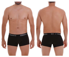 Black unico 22120100103 intenso a22 men’s briefs with white logo band in comfortable stretch fabric