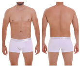 White men’s boxer briefs unico 22120100105 cristalino m22 trunks with subtle diego elastic waistband in white color