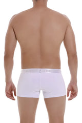 White unico men’s briefs with silver branded waistband from unico 22120100105 cristalino m22 trunks color 00-white