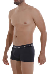 Black unico 22120100106 profundo m22 snug fit boxer briefs with elastic waistband in dark blue color