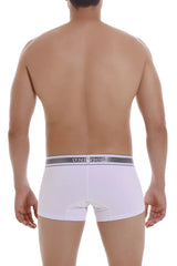 White unico 22120100109 lustre a22 briefs with gray elastic waistband and black unico brand lettering