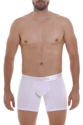 White unico 22120100201 cristalino A22 boxer briefs with subtle gray logo on waistband for comfortable everyday wear