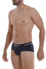 Navy blue unico 22120201102 profundo a22 briefs with white logo band designed for comfortable daily wear