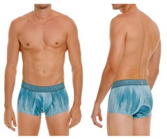 Unico 24080100112 hilada trunks blue patterned men’s boxer briefs with textured waistband and breathable fabric