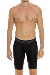 Black men’s dri-fit compression boxer briefs unico 24080100322 ardid with patterned waistband color 99-black