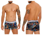 Unico 24100100104 Calamo trunks vibrant abstract wave-patterned men’s boxer briefs in bold blues oranges and purples